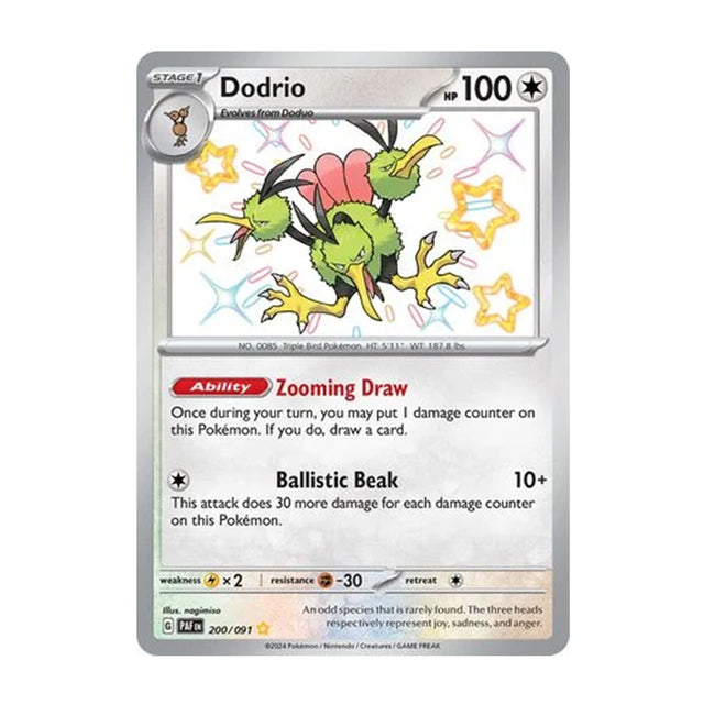 Dodrio 200/091 - Scarlet & Violet - Paldean Fates - Shiny Rare - JET Cards