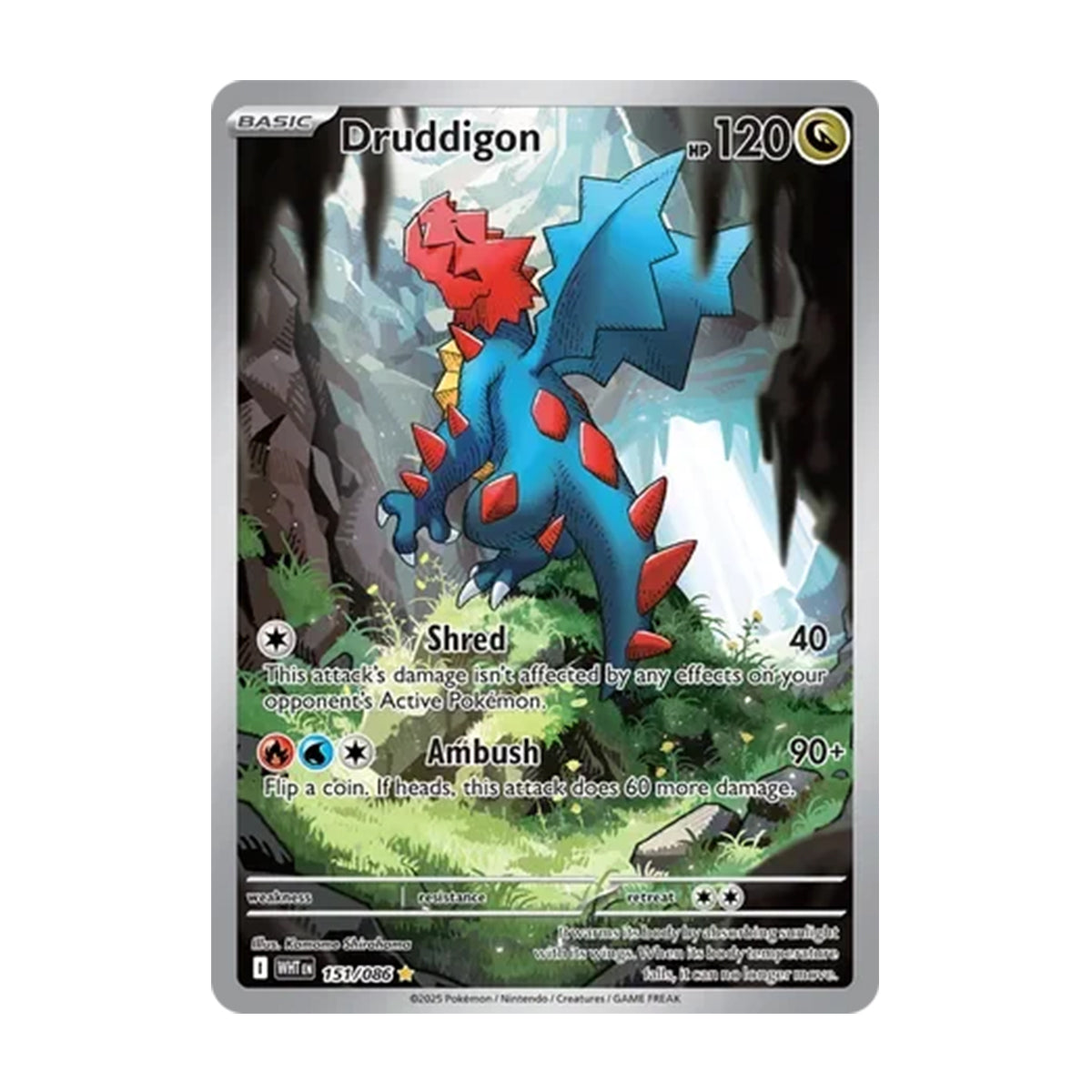 Druddigon 151/086 - Scarlet & Violet - White Flare - Illustration Rare