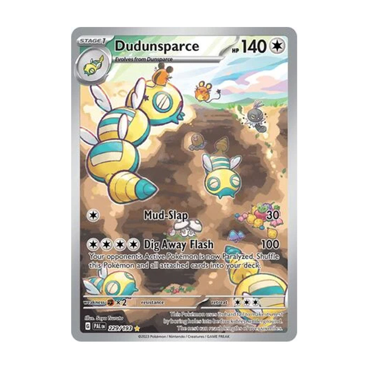 Dudunsparce 229/193 - Scarlet & Violet - Paldea Evolved - Illustration Rare
