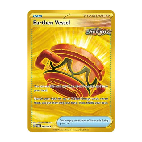 Earthen Vessel 096/064 - Scarlet & Violet - Shrouded Fable - Rare Secret - JET Cards