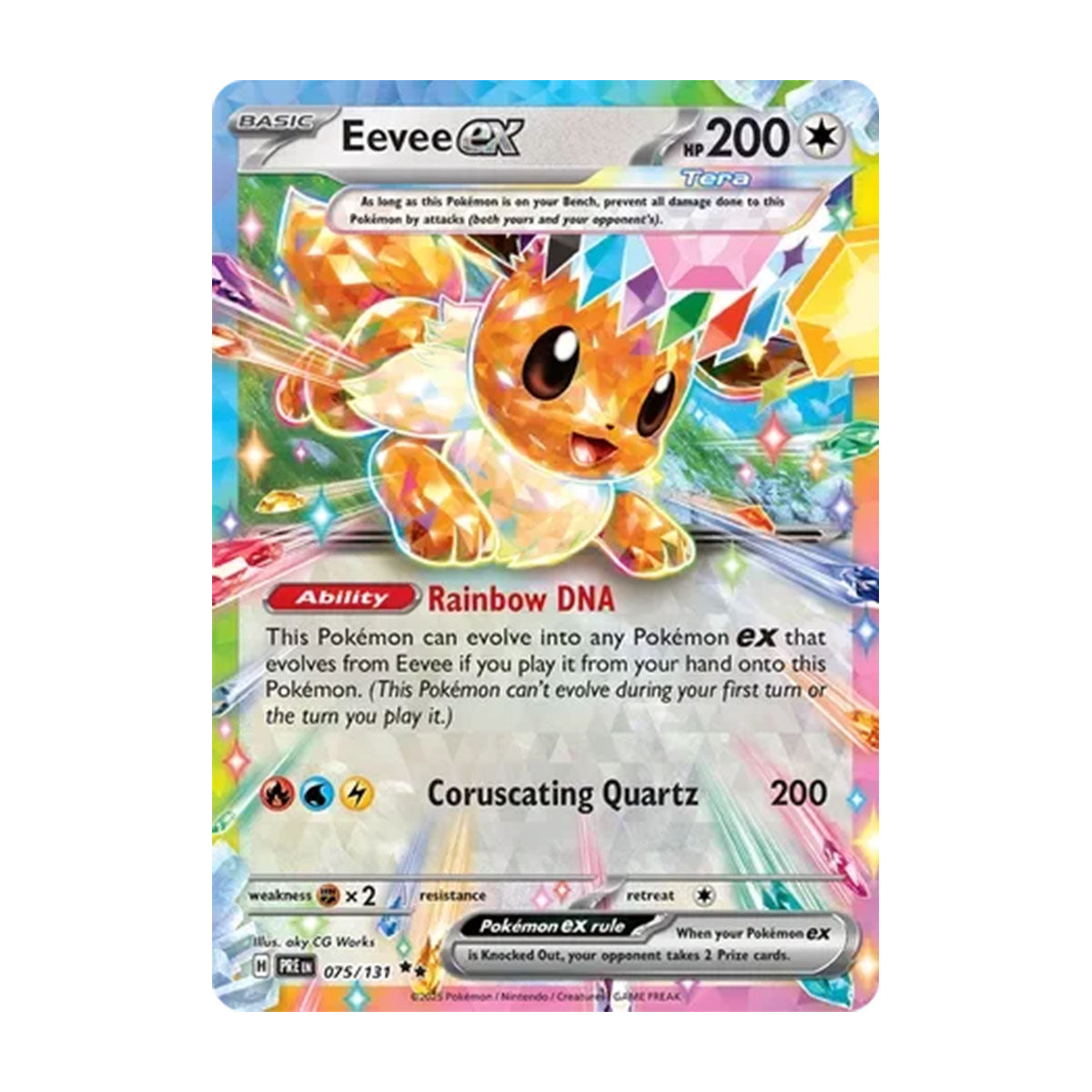 Eevee EX 075/131 - Scarlet & Violet - Prismatic Evolutions - Double Rare
