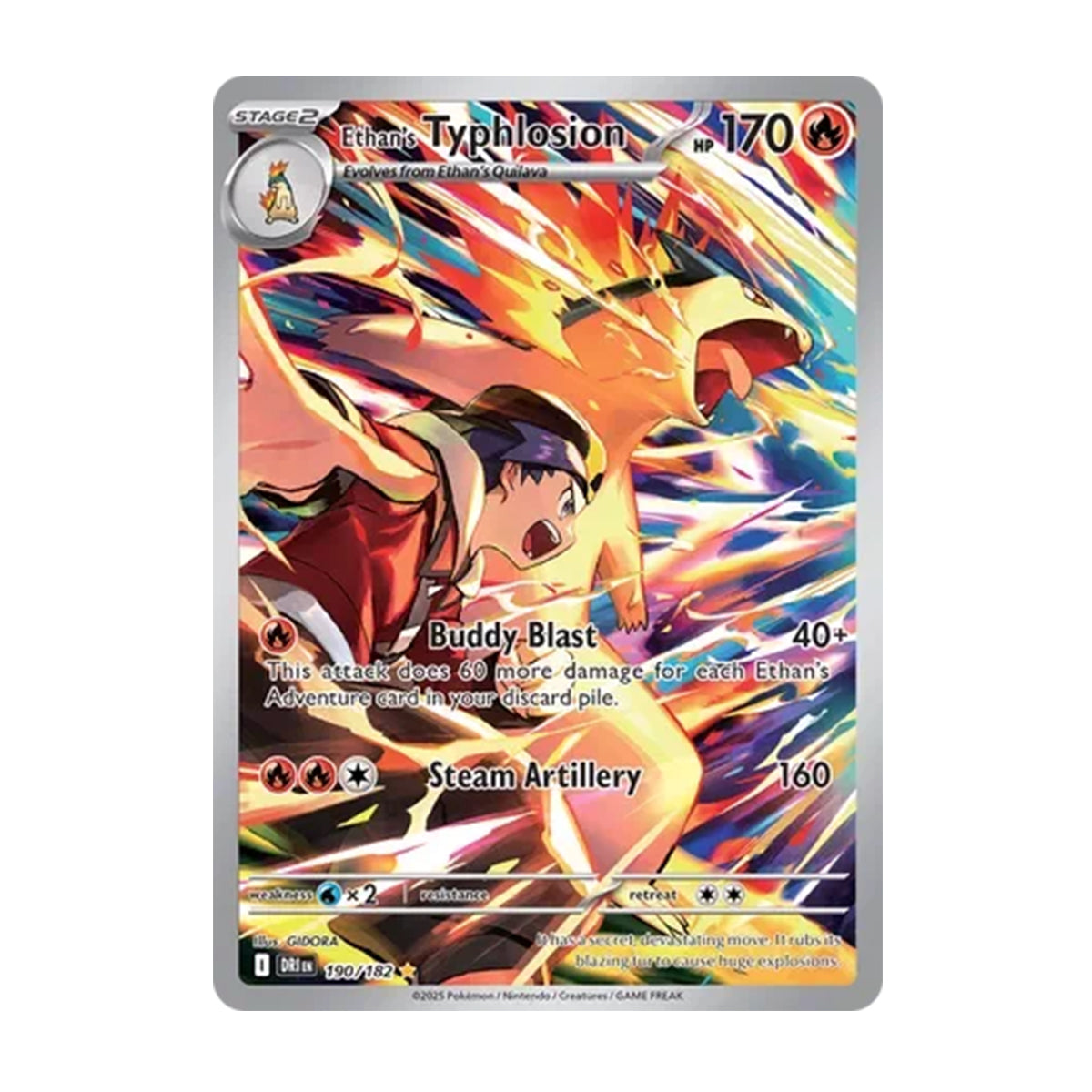 Ethan's Typhlosion 190/182 - Mega Evolution - Destined Rivals - Illustration Rare
