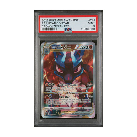 Pokemon - Black Star Promo - Lucario VSTAR - SWSH291 (PSA 9 Graded Slab) - JET Cards