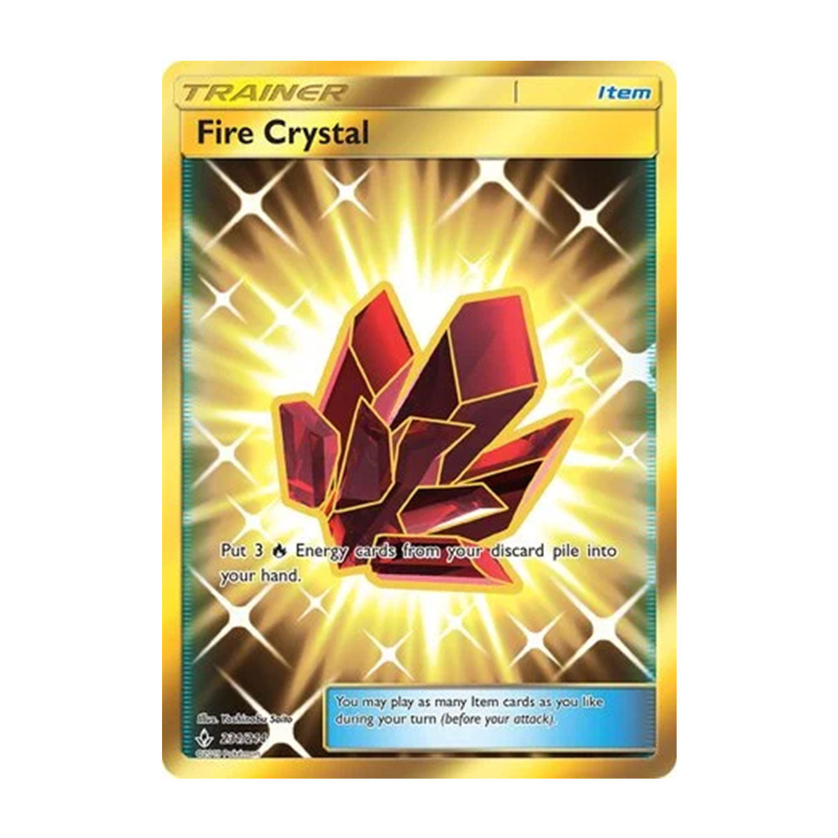 Fire Crystal 231/214 - Sun & Moon - Unbroken Bonds - Rare Secret