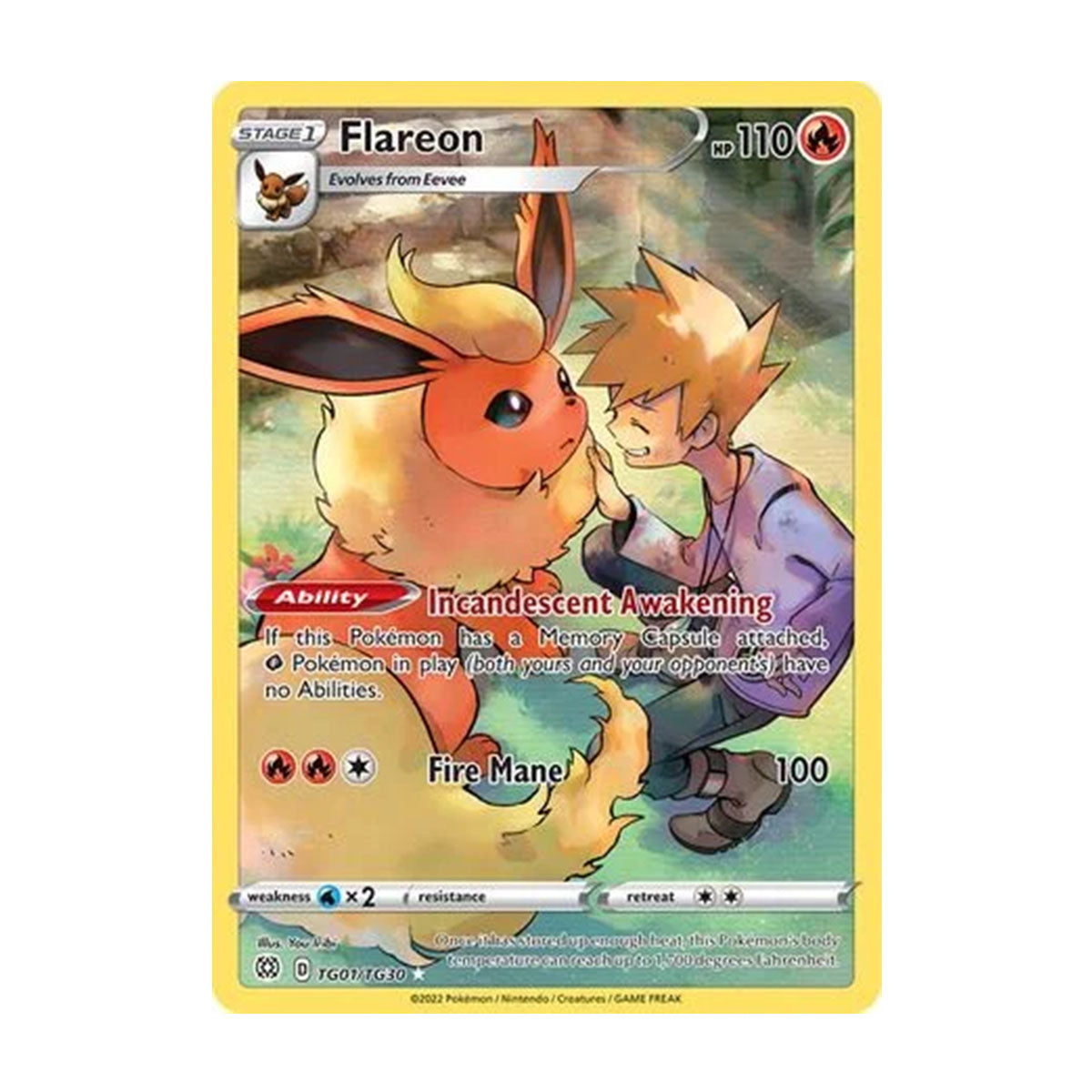 Flareon TG01/TG30 - Sword & Shield - Brilliant Stars - Rare Holo