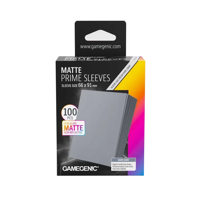 Gamegenic - Matte Prime Sleeves 100 Dark Grey - V2