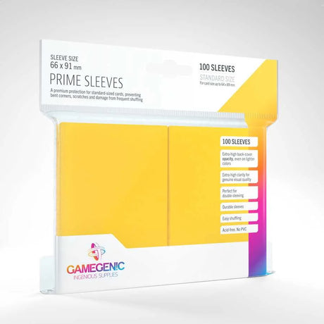 Gamegenic - Prime Sleeves 100 Yellow - JET Cards