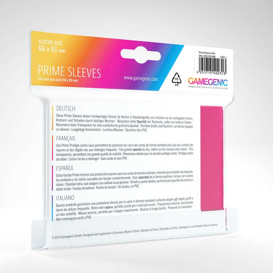 Gamegenic - Prime Sleeves 100 Pink - JET Cards
