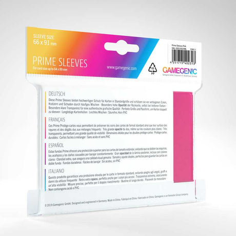 Gamegenic - Prime Sleeves 100 Pink - JET Cards