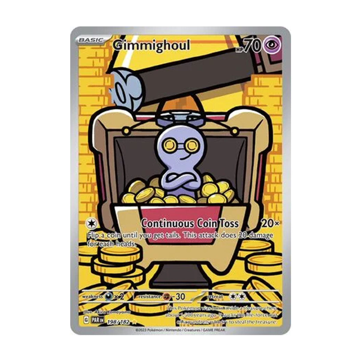 Gimmighoul 198/182 - Scarlet & Violet - Paradox Rift - Illustration Rare