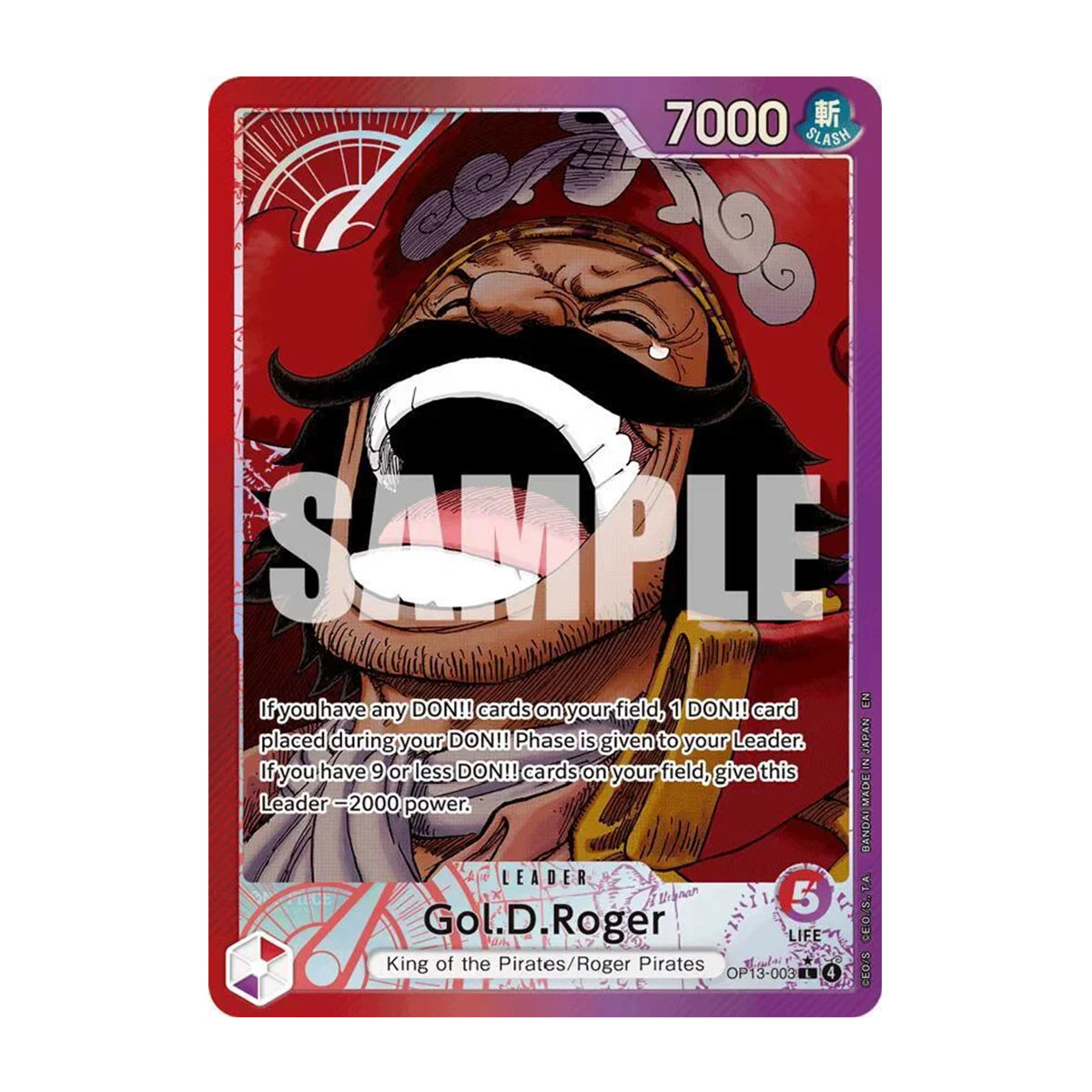 Gol D. Roger OP13-003 - OP13 Carrying on His Will - Leader - Alternate Art