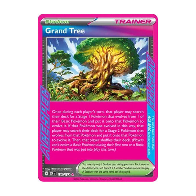 Grand Tree 136/142 - Scarlet & Violet - Stellar Crown - ACE SPEC Rare - JET Cards