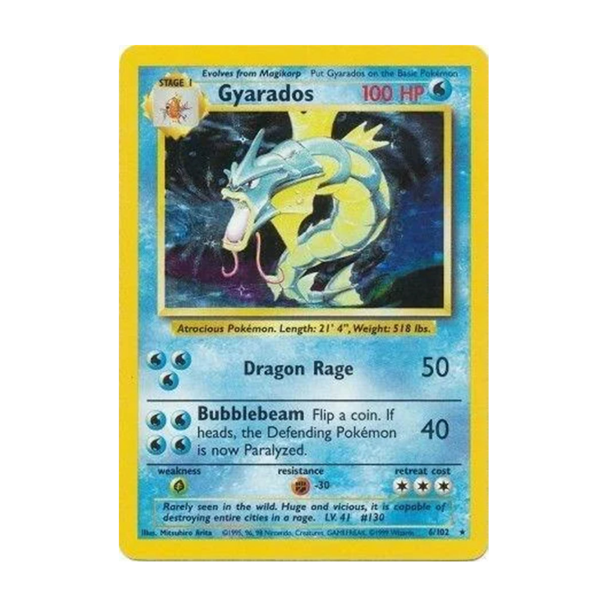 Gyarados 6/102 - Base Set - Unlimited - Holo