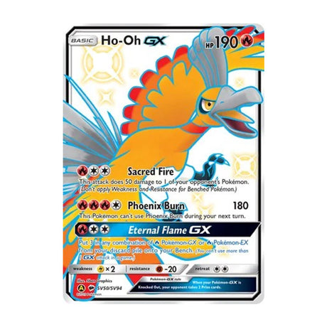 Ho-Oh GX SV50/SV94 - Sun & Moon - Hidden Fates - Rare Shiny GX - JET Cards