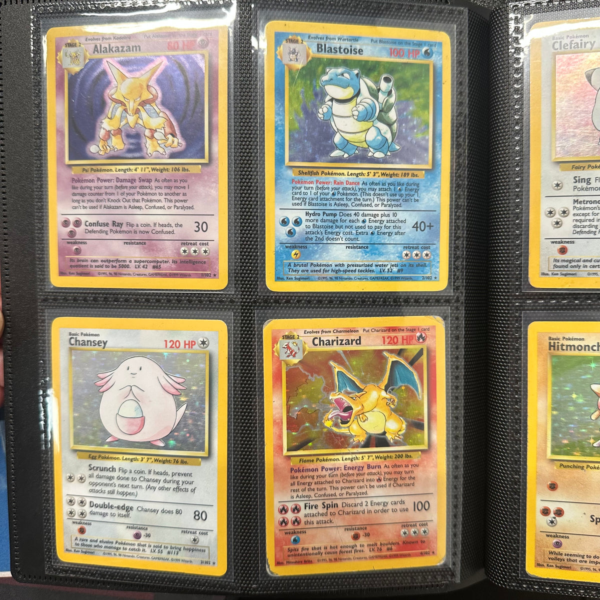 Pokemon - Complete 1999 Base Set 102/102 - Lightly Played to Moderately Played Condition