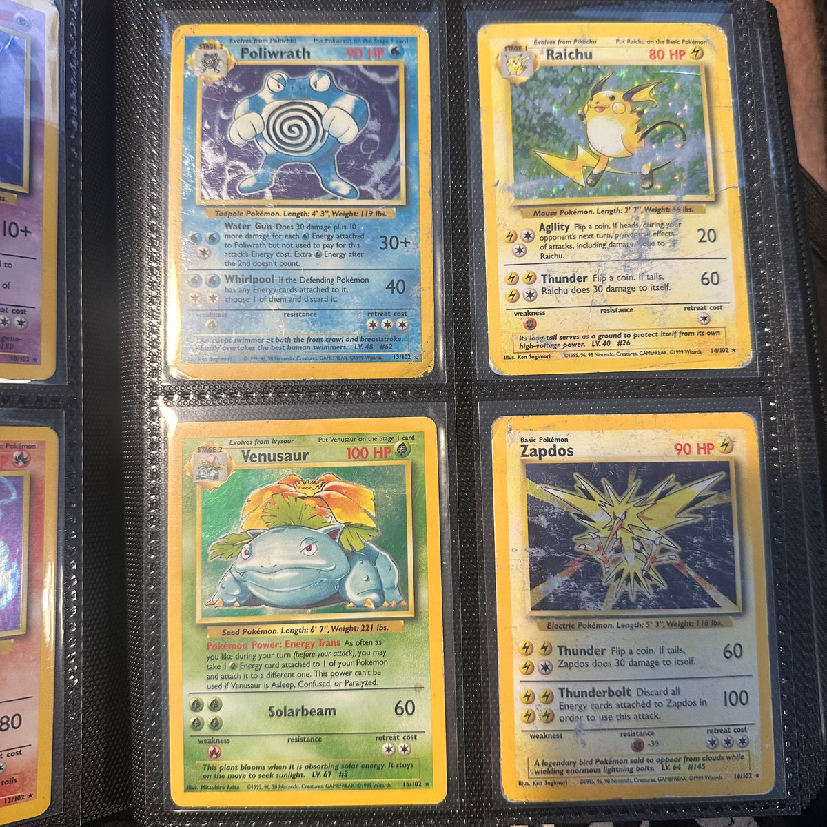 Pokemon - Complete 1999 Base Set 102/102 - Lightly Played to Moderately Played Condition