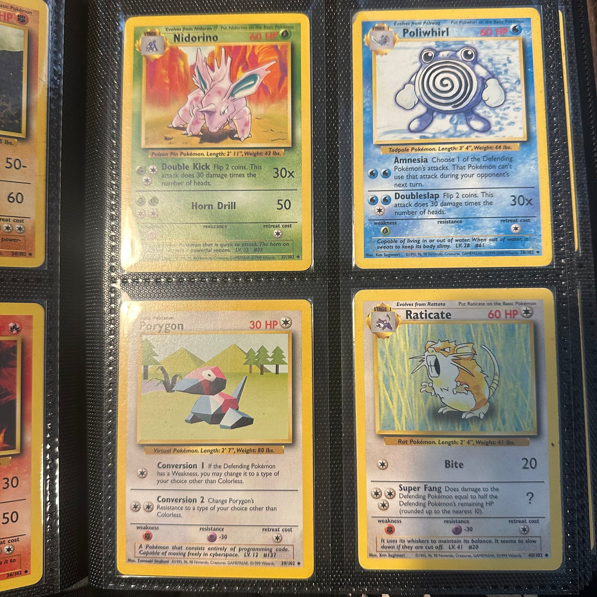 Pokemon - Complete 1999 Base Set 102/102 - Lightly Played to Moderately Played Condition