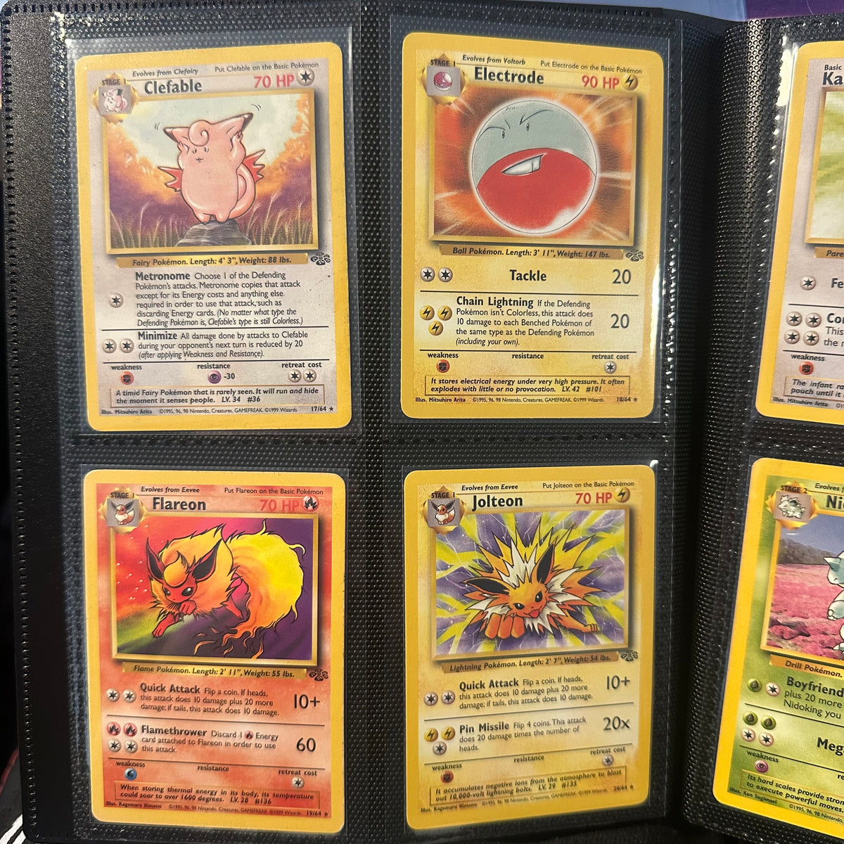 Pokemon - Complete 1999 Jungle Set - Lightly Played to Moderately Played