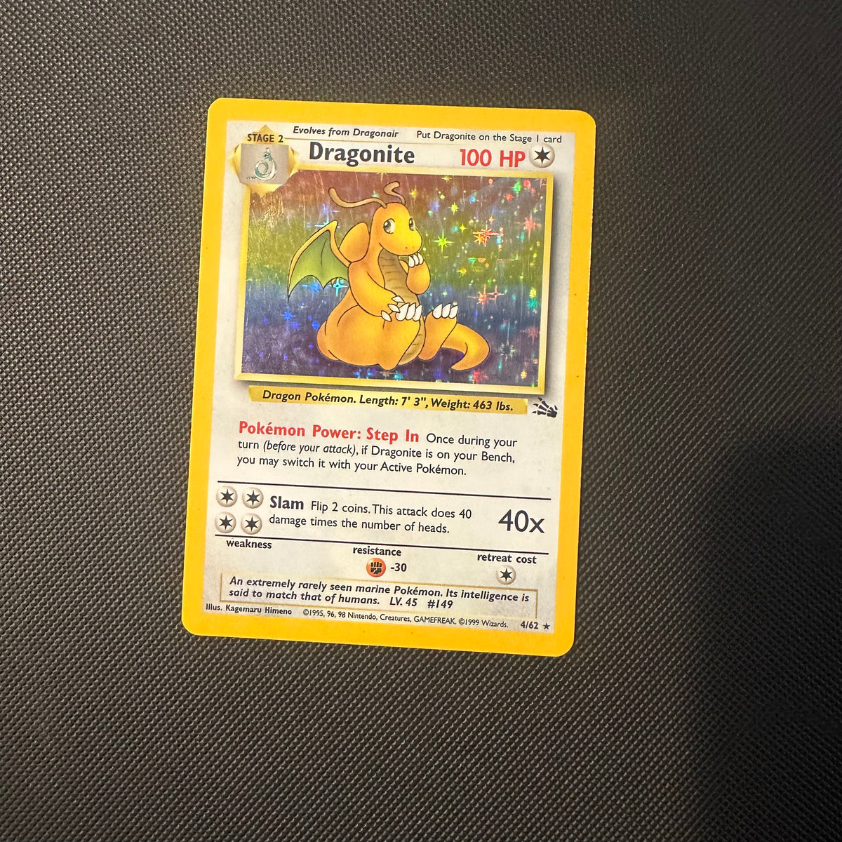 Pokemon - Complete 1999 Fossil Set 62/62 - Lightly Played to Moderately Played Condition