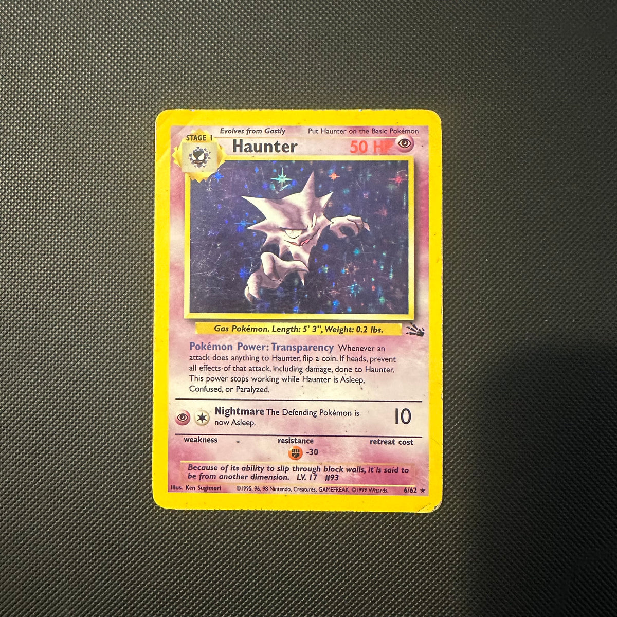 Pokemon - Complete 1999 Fossil Set 62/62 - Lightly Played to Moderately Played Condition