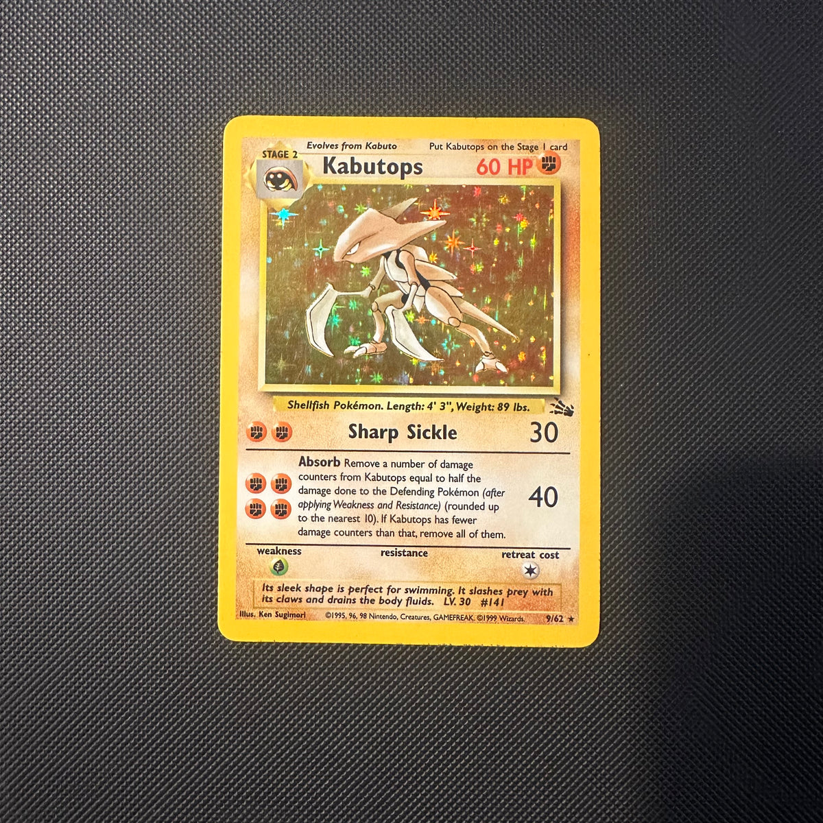 Pokemon - Complete 1999 Fossil Set 62/62 - Lightly Played to Moderately Played Condition