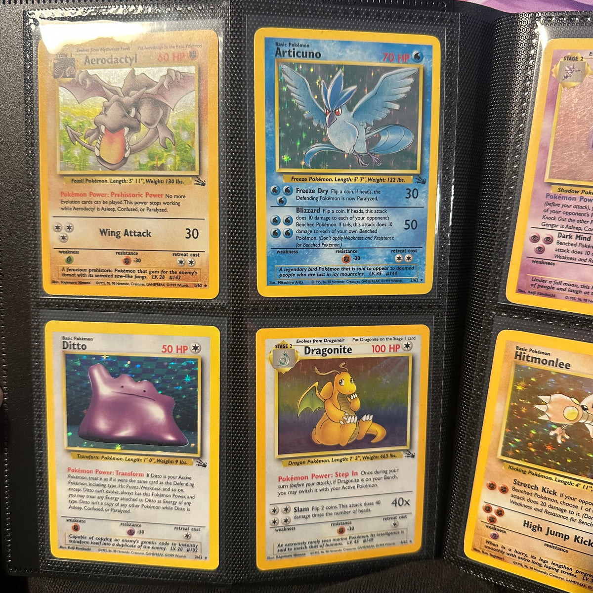 Pokemon - Complete 1999 Fossil Set 62/62 - Lightly Played to Moderately Played Condition