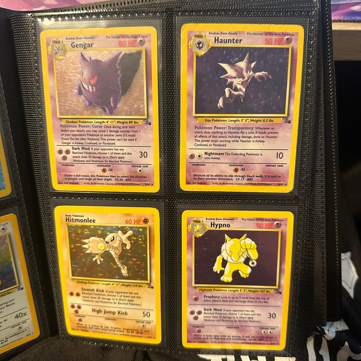 Pokemon - Complete 1999 Fossil Set 62/62 - Lightly Played to Moderately Played Condition