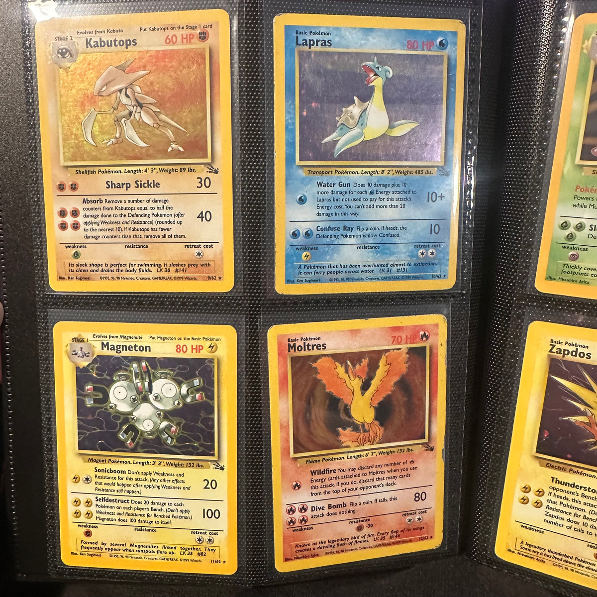 Pokemon - Complete 1999 Fossil Set 62/62 - Lightly Played to Moderately Played Condition