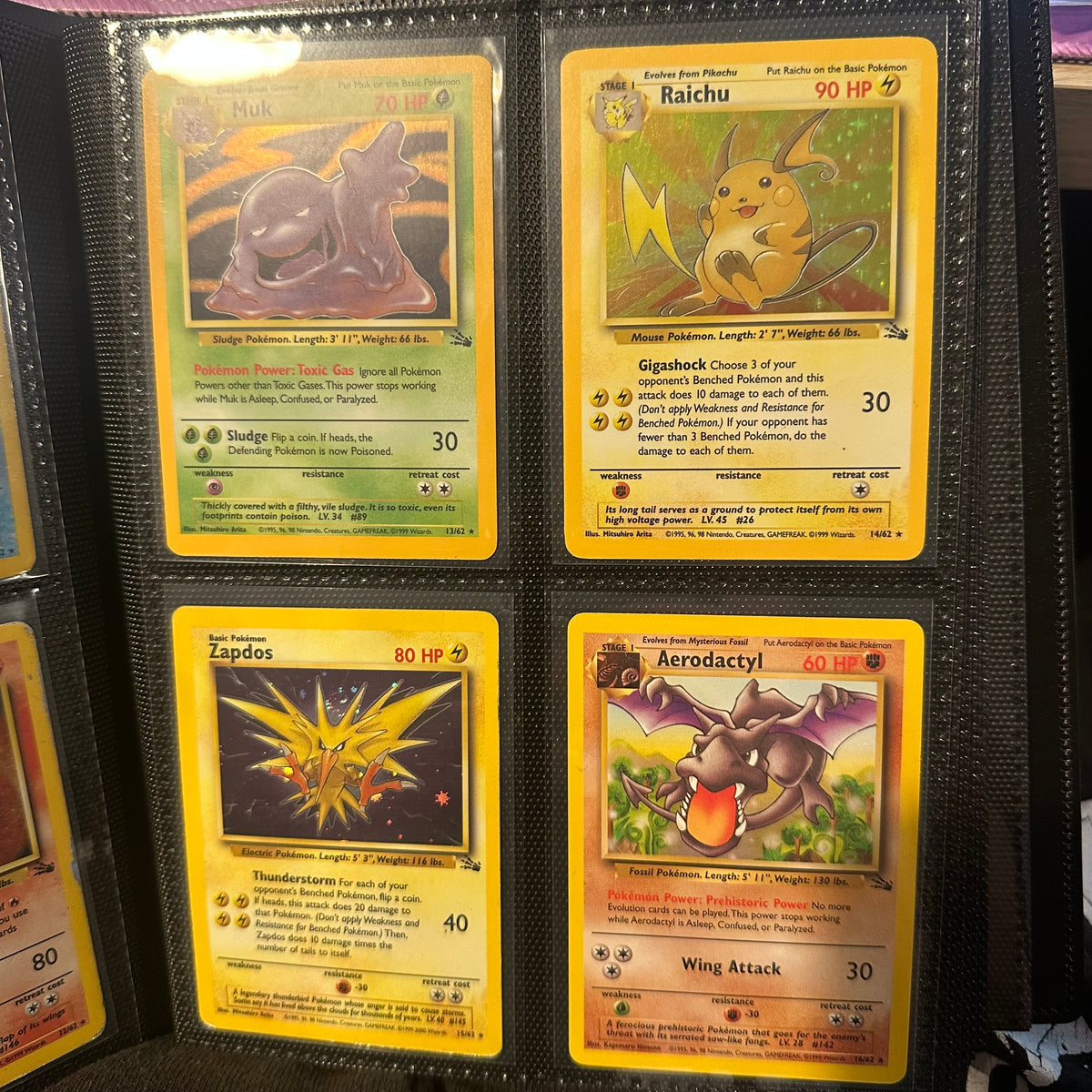 Pokemon - Complete 1999 Fossil Set 62/62 - Lightly Played to Moderately Played Condition