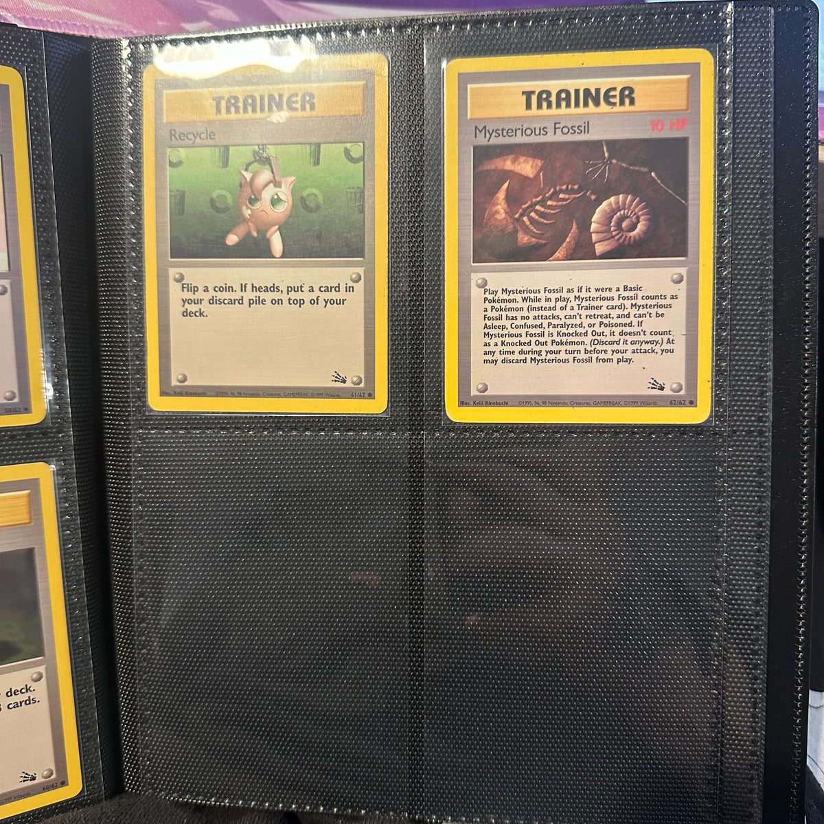 Pokemon - Complete 1999 Fossil Set 62/62 - Lightly Played to Moderately Played Condition
