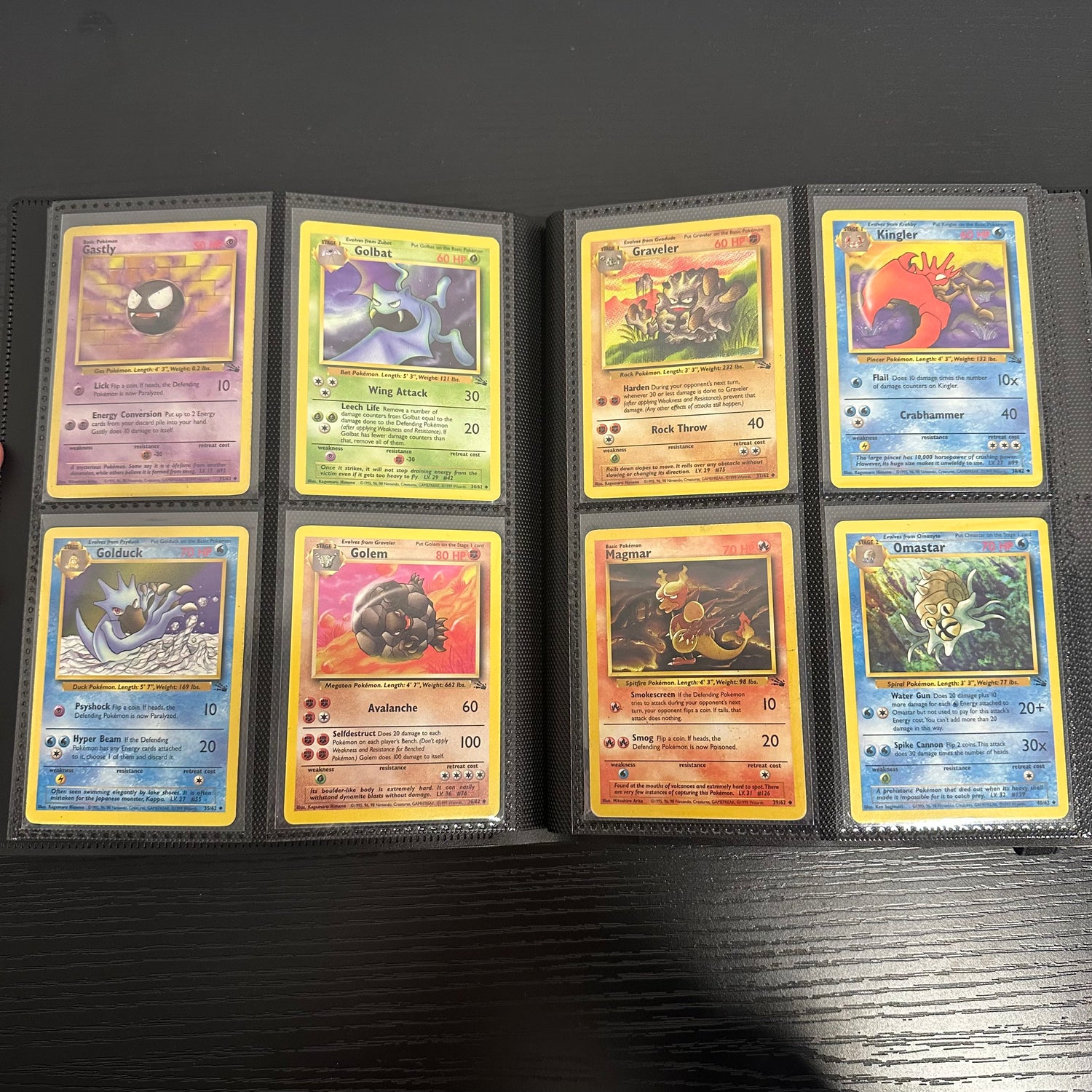 Pokemon - Complete 1999 Fossil Set 62/62 - Excellent to Lightly Played JET Cards Pokemon - Complete 1999 Fossil Set 62/62 - Excellent to Lightly Played JET Cards