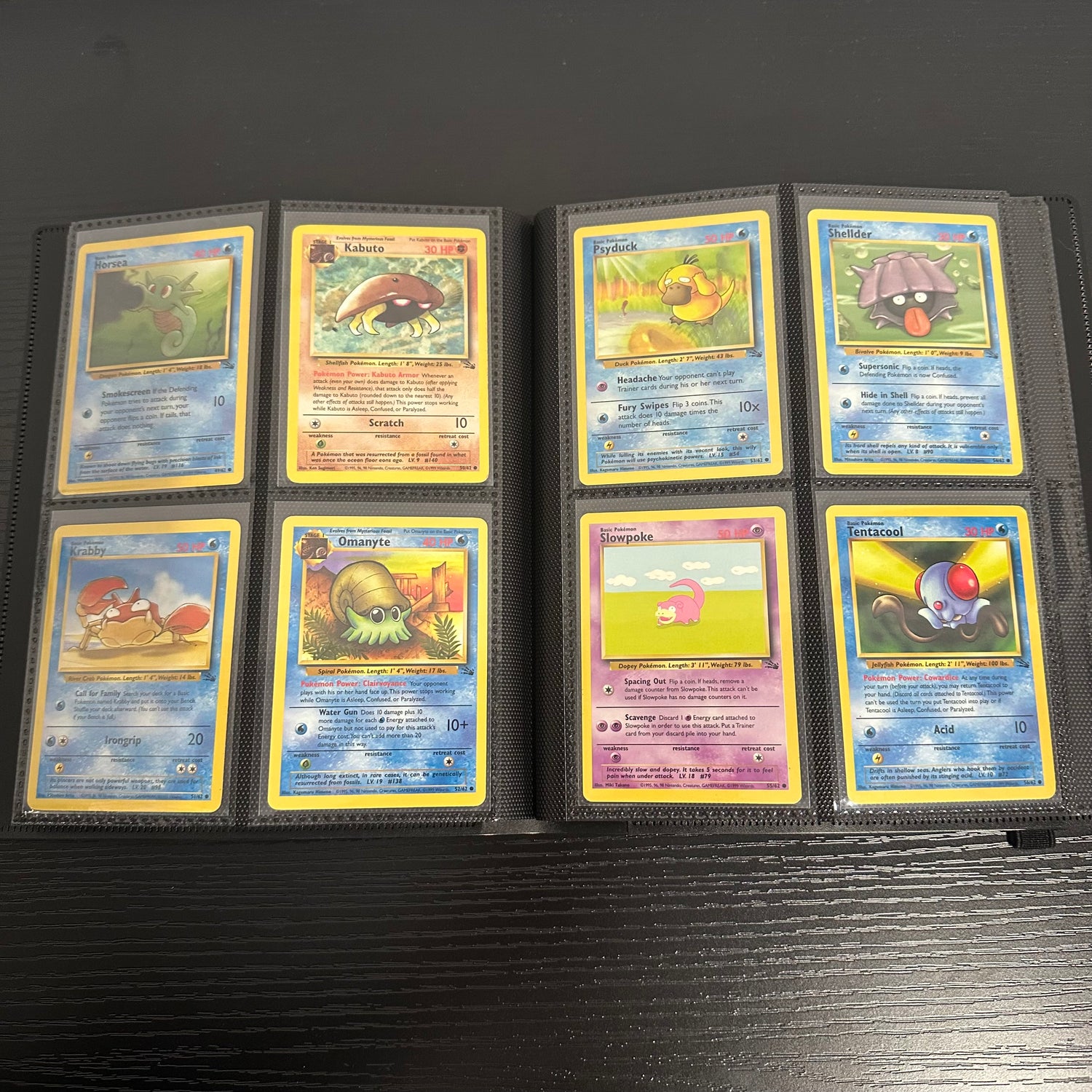 Pokemon - Complete 1999 Fossil Set 62/62 - Excellent to Lightly Played JET Cards Pokemon - Complete 1999 Fossil Set 62/62 - Excellent to Lightly Played JET Cards