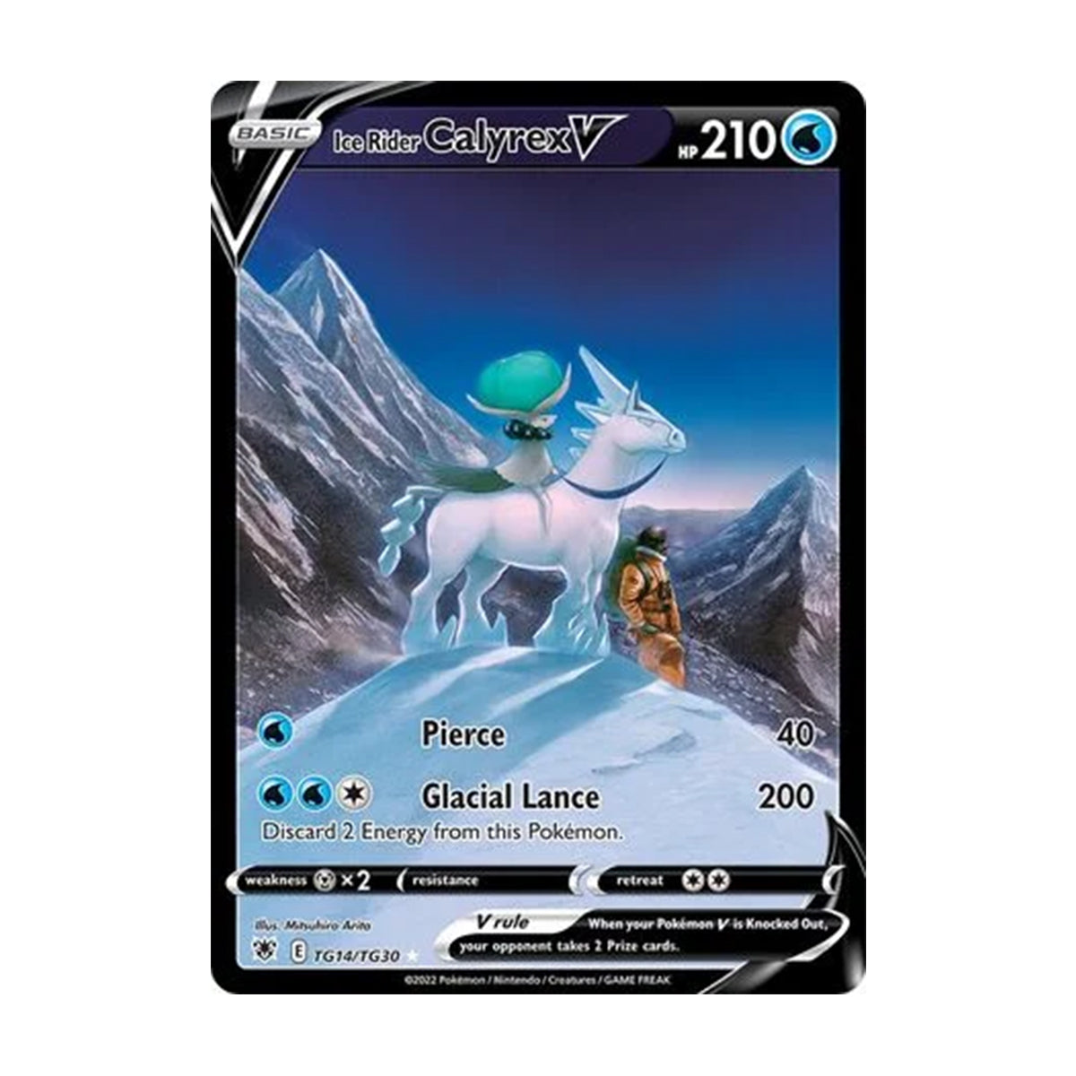 Ice Rider Calyrex V TG14/TG30 - Sword & Shield - Chilling Reign - Holo Rare V