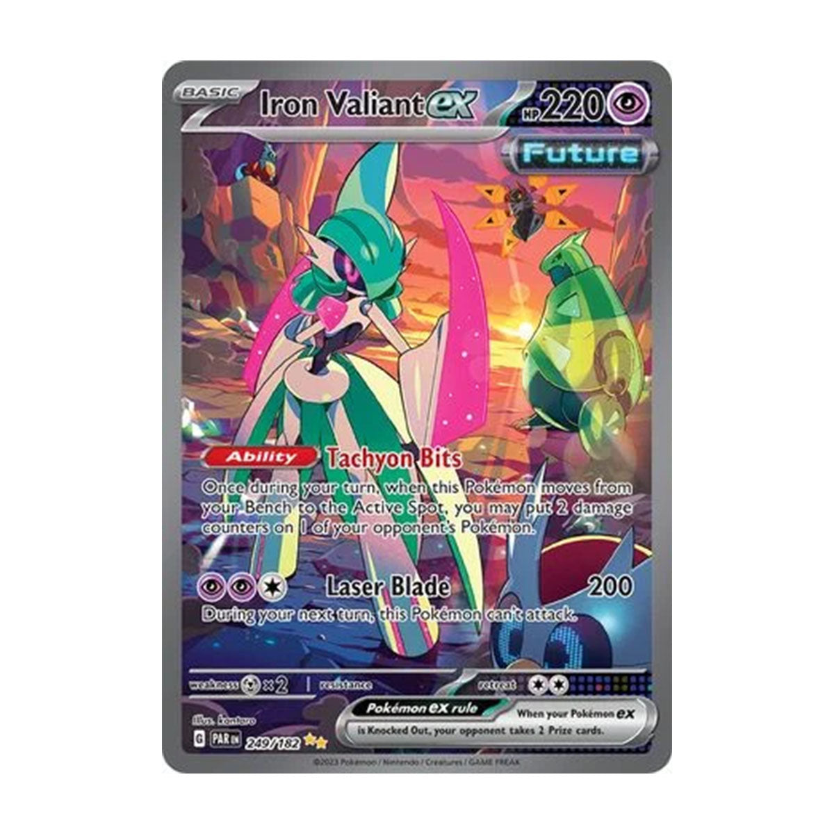 Iron Valiant EX 249/182 - Scarlet & Violet - Paradox Rift - Special Illustration Rare