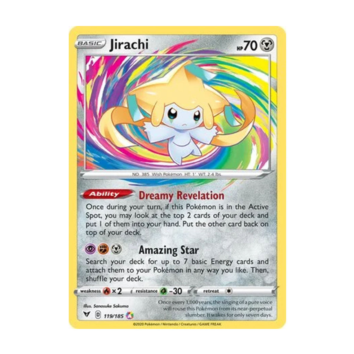 Jirachi 119/185 - Sword & Shield - Vivid Voltage - Amazing Rare
