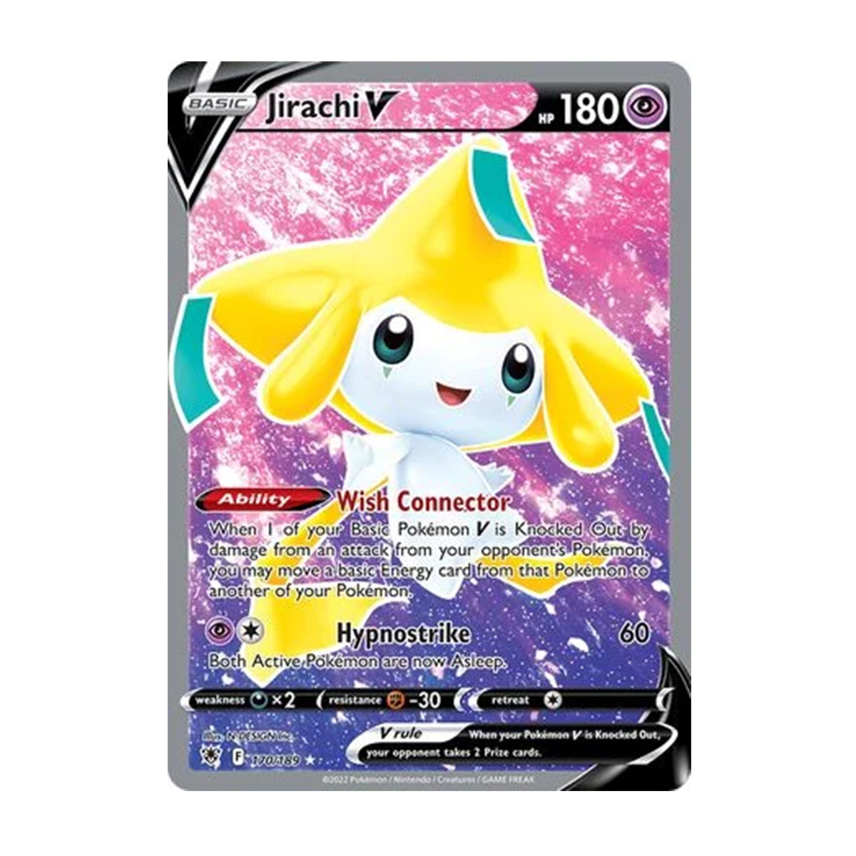 Jirachi V 170/189 - Sword & Shield - Astral Radiance - Rare Ultra