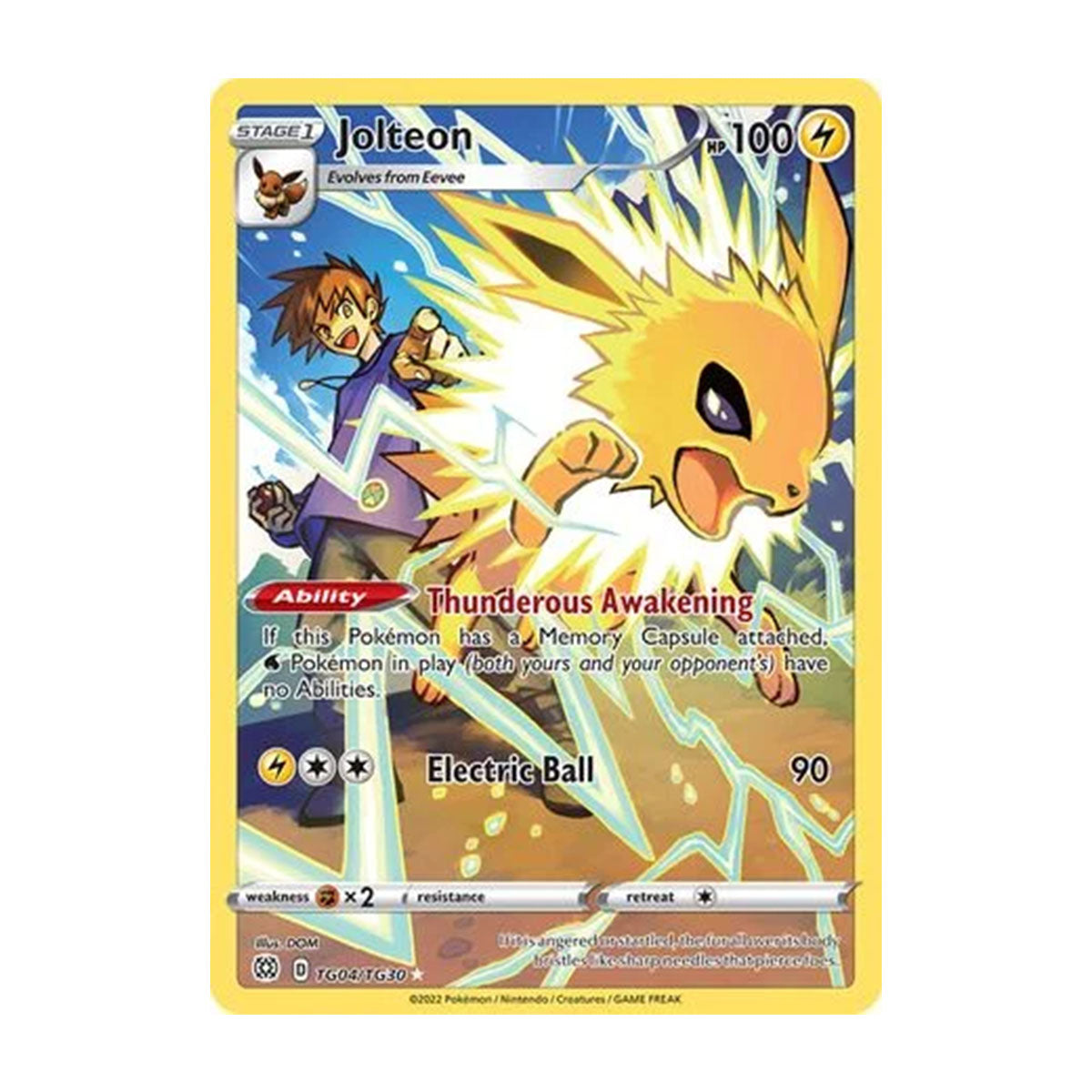 Jolteon TG04/TG30 - Sword & Shield - Brilliant Stars - Rare Holo
