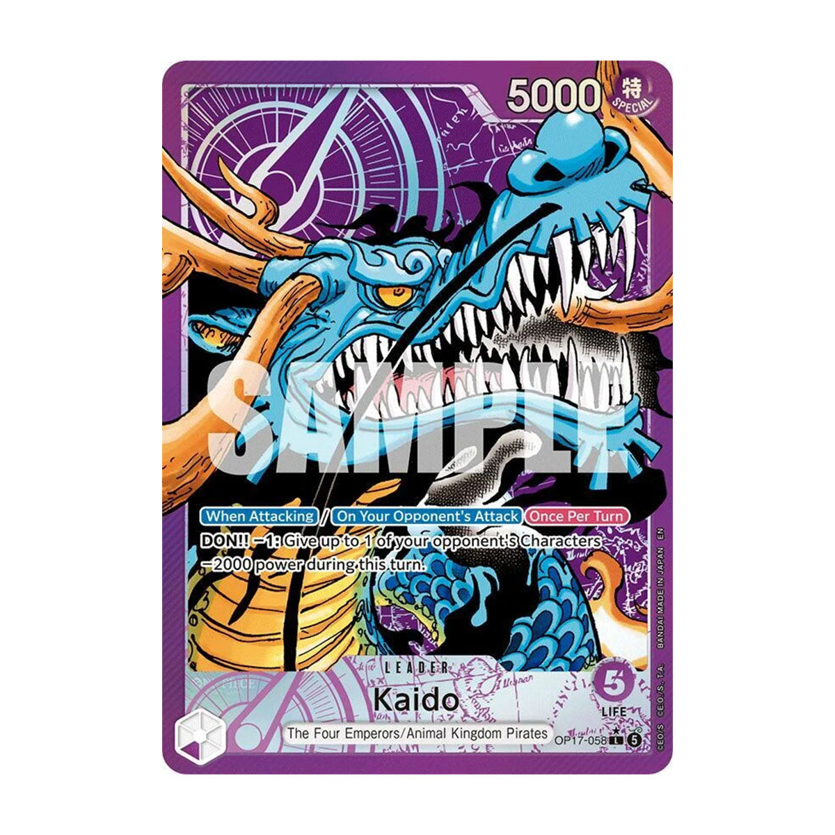 Kaido OP17-058 - OP17 - The World's Strongest Warriors - Leader Alt Art