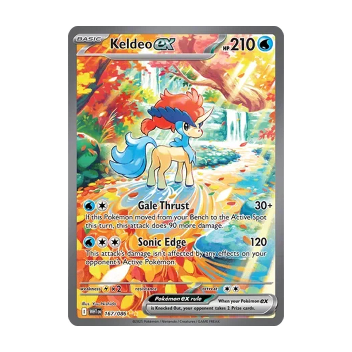 Keldeo ex 167/086 - Scarlet & Violet - White Flare - Special Illustration Rare