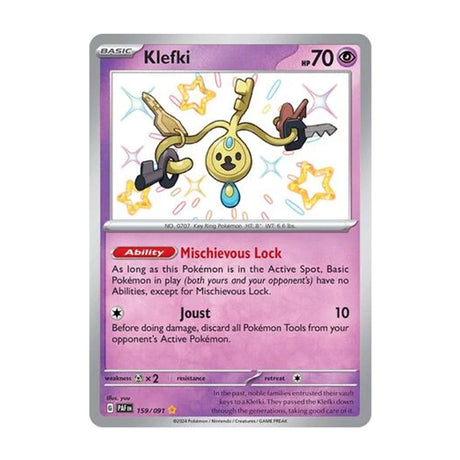 Klefki 159/091 - Scarlet & Violet - Paldean Fates - Shiny Rare - JET Cards