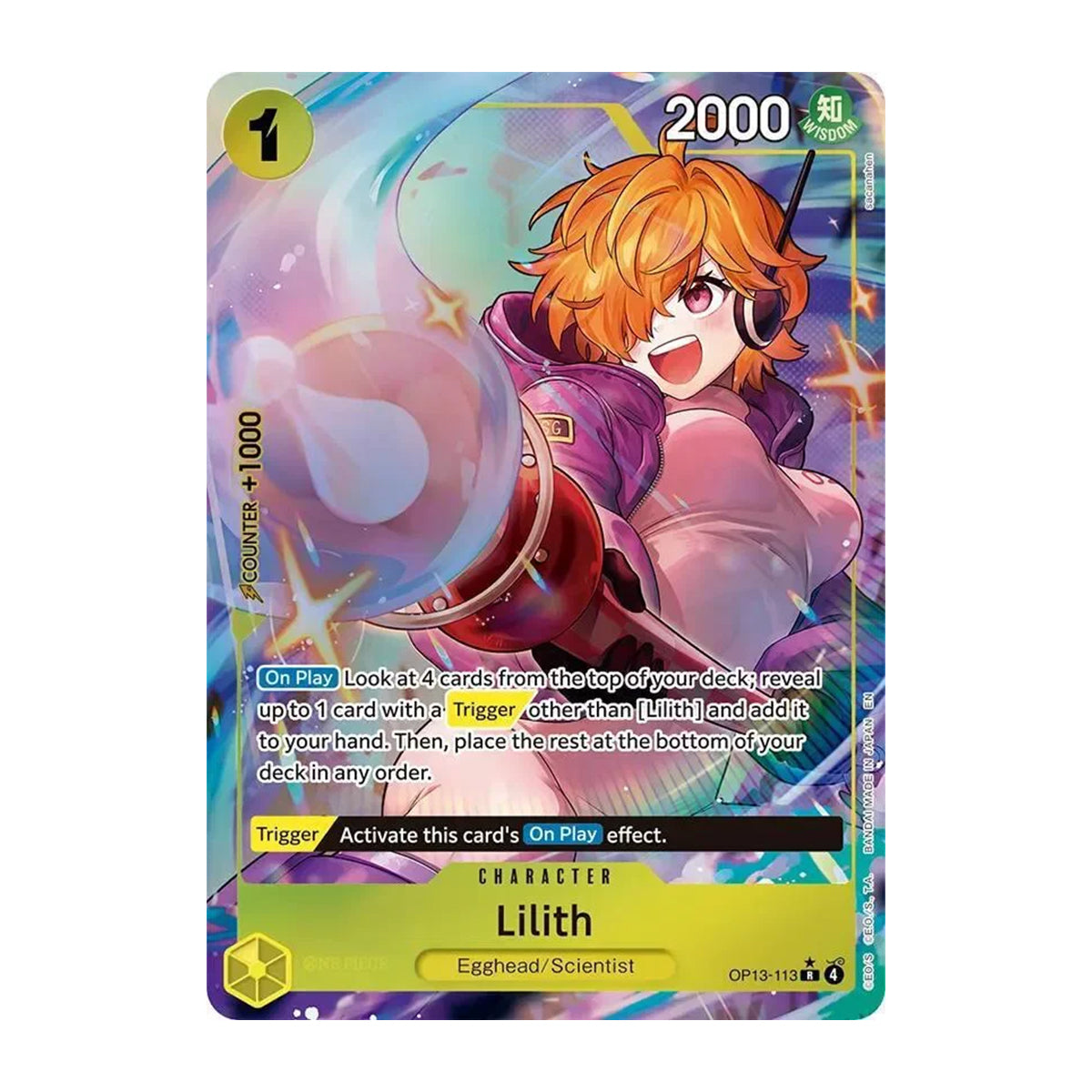 Lilith OP13-113 - OP13 Carrying on His Will - Rare - Alternate Art