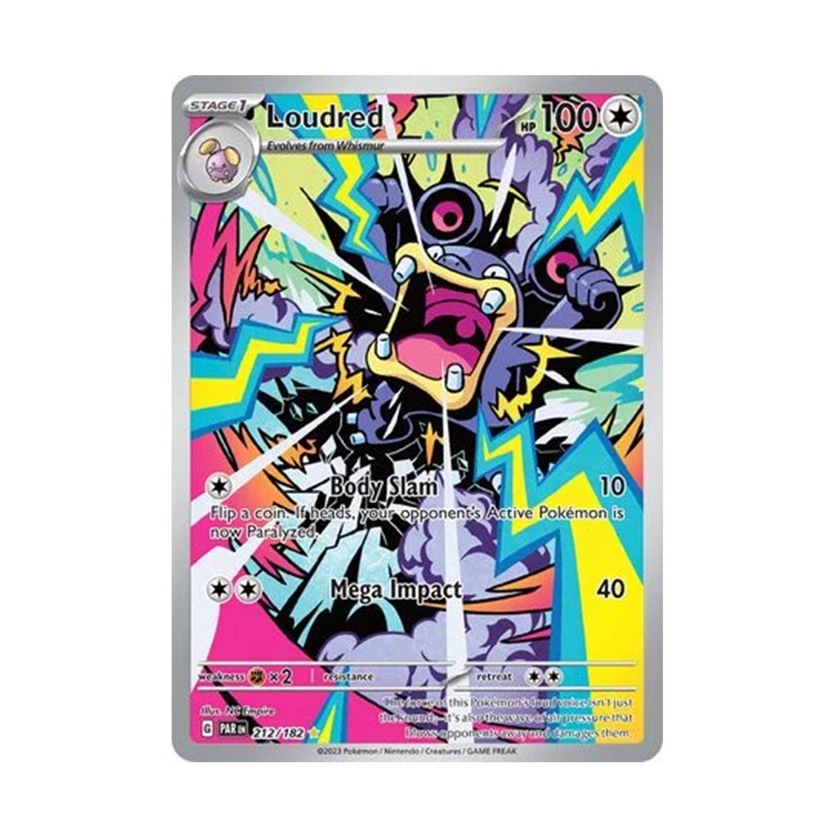 Loudred 212/182 - Scarlet & Violet - Paradox Rift - Illustration Rare