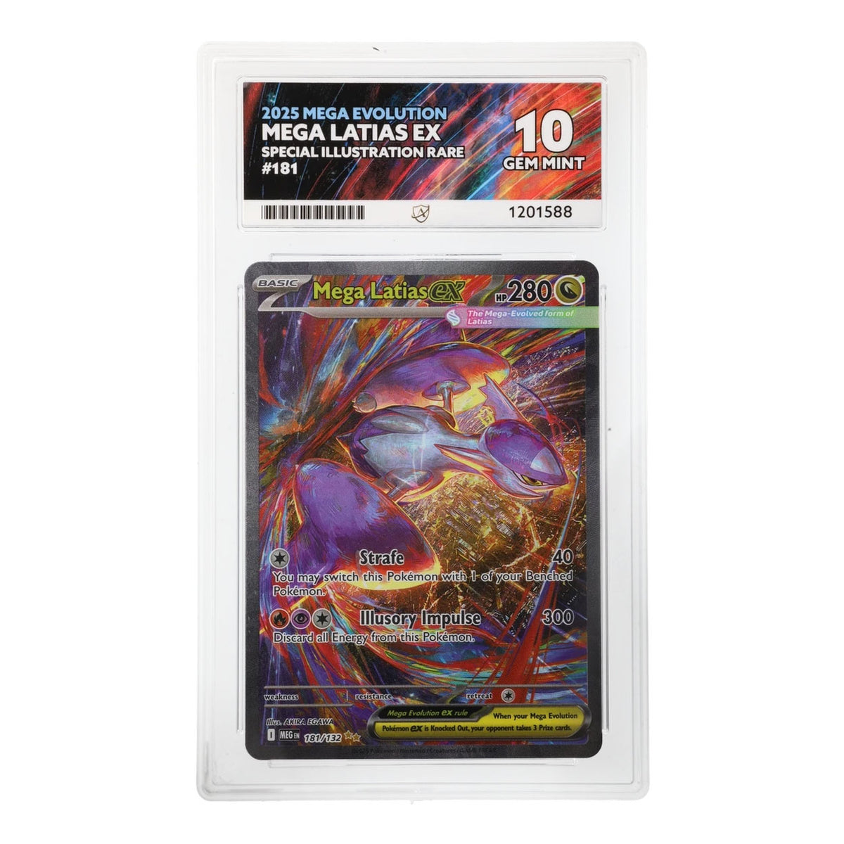 Pokemon - Mega Evolution - Base - Mega Latias EX - 181/132 (ACE 10 Art Label Graded Slab)