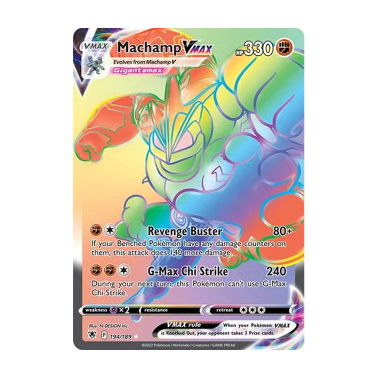 Machamp VMAX 194/189 - Sword & Shield - Astral Radiance - Rare Rainbow