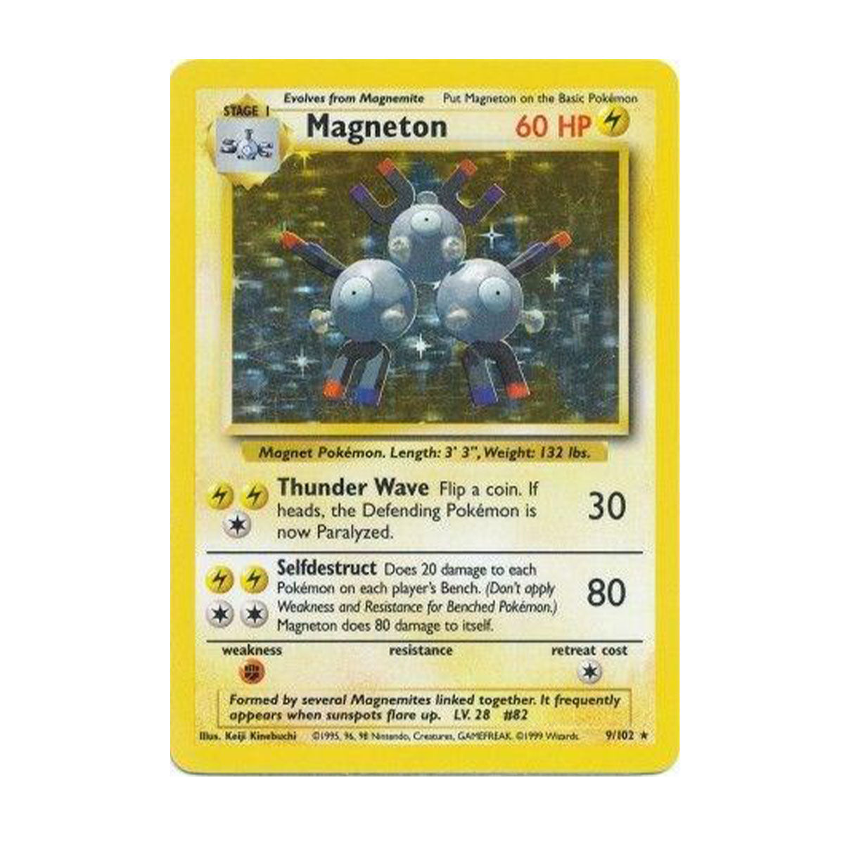 Magneton 9/102 - Base Set - Unlimited - Rare Holo