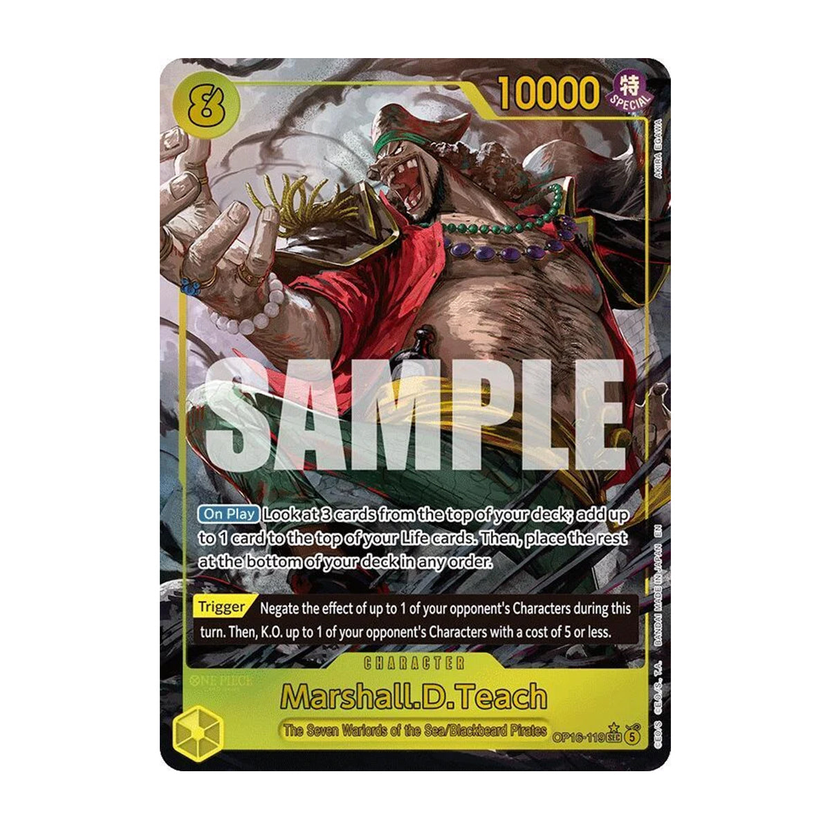 Marshall D. Teach OP16-119 - OP16 The Time of Battle - Secret Rare - Alternate Art