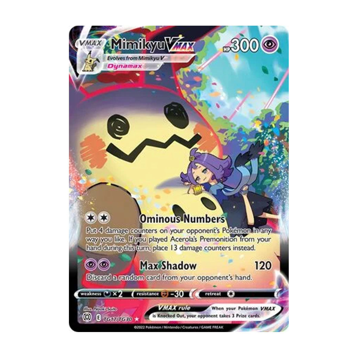 Mimikyu VMAX TG17/TG30 - Sword & Shield - Brilliant Stars - Holo Rare VMAX