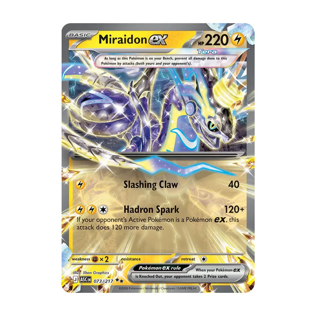 Miraidon EX 073/217 - Mega Evolution - Ascended Heroes - Double Rare - JET Cards
