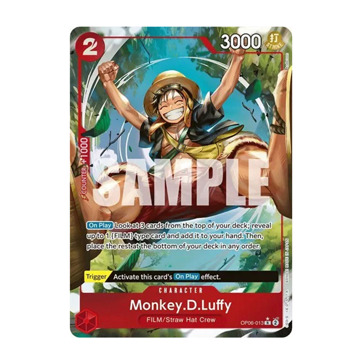 Monkey D. Luffy OP06-013 - OP06 Wings of The Captain - Rare - Alternate Art