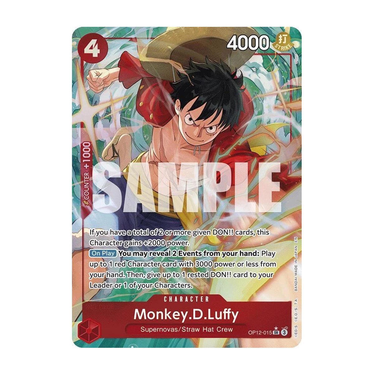 Monkey D. Luffy OP12-015 - OP12 Legacy of The Master - Super Rare - Alternate Art